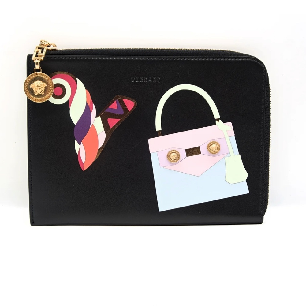Versace Medusa Leather Clutch